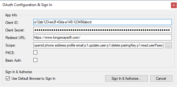 SSIS Ping Identity Connection Manager - Auth Page